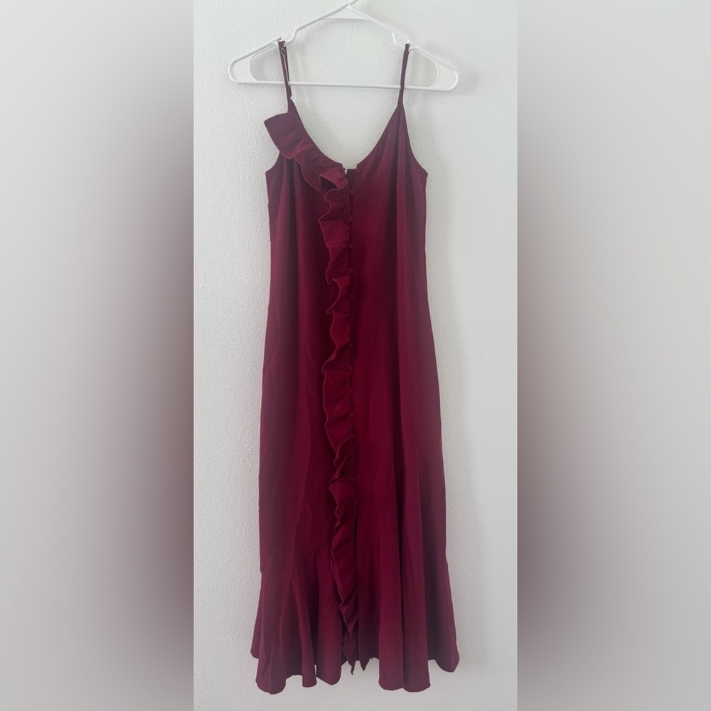 Revolve Hofmann Copenhagen Rosine Ruffle Dress Button Front Flounce EU 34 US 2/4